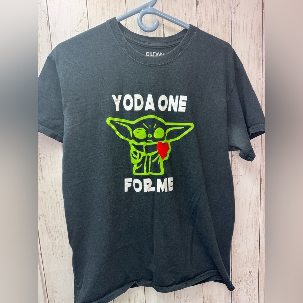 Gildan Black T-Shirt Yoda one for me Baby Yoda size Large